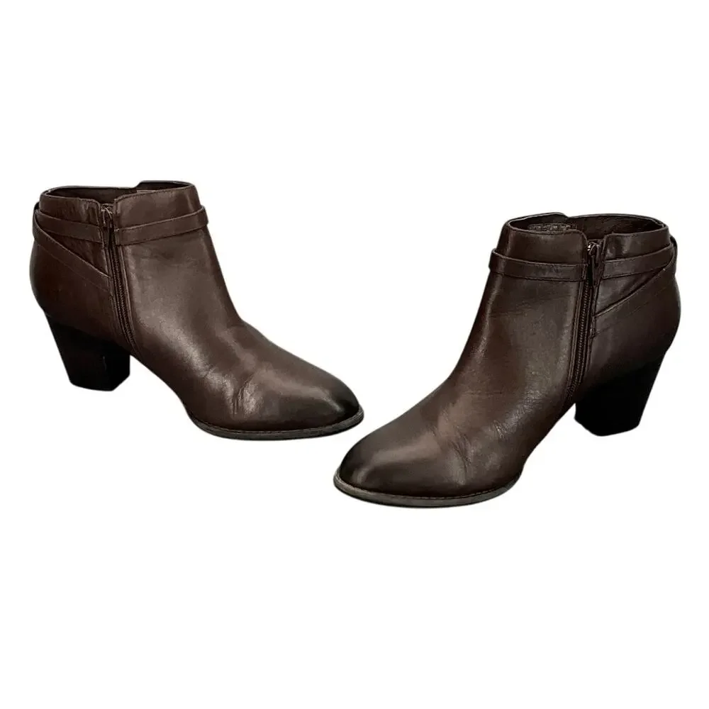 Vionic Upton Brown Leather Western 2.5